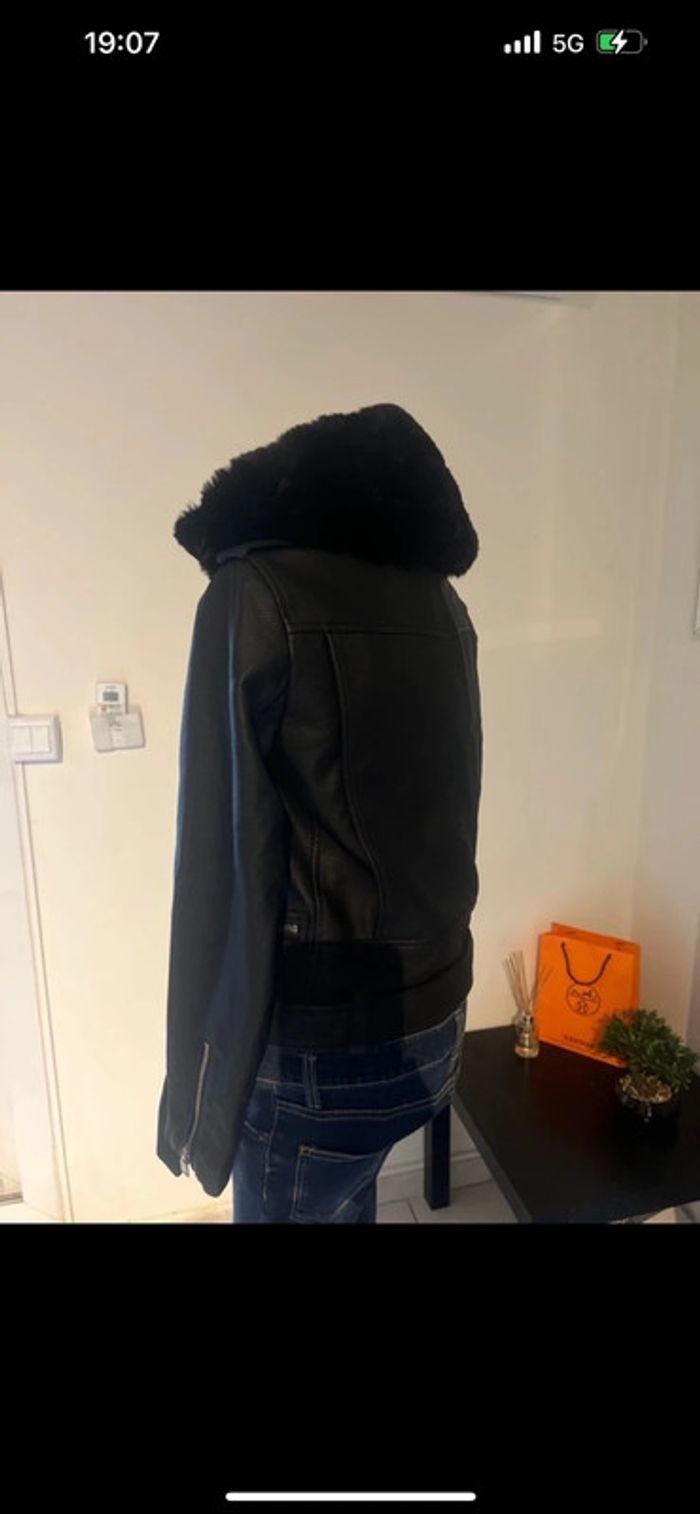 Veste similicuir Zara taille S - photo numéro 3