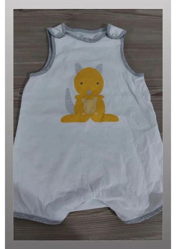 Combinaison sans manche bloomer obaibi blanc 6 mois
