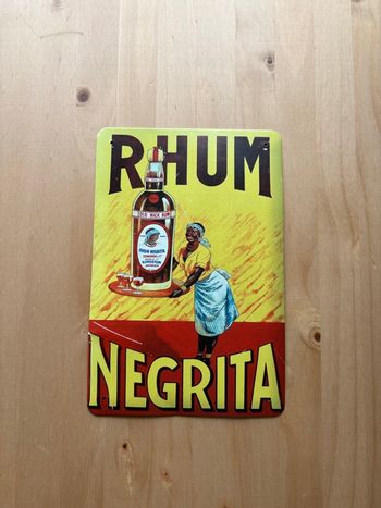 Plaque déco Rhum Negrita – vintage – état correct
