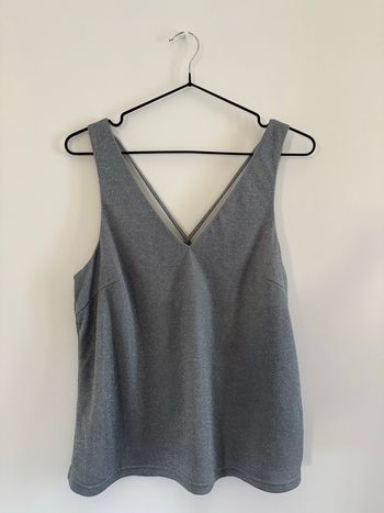 Débardeur Grâce & Mila / gris à paillettes argentés 