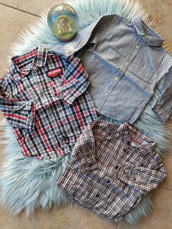 🤶 lot de trois chemises garçon 12 mois