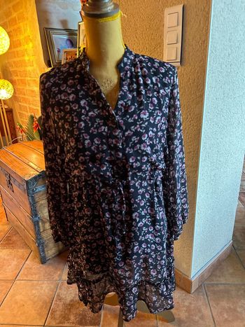 Vintage dressing robe fleurie taille m/l