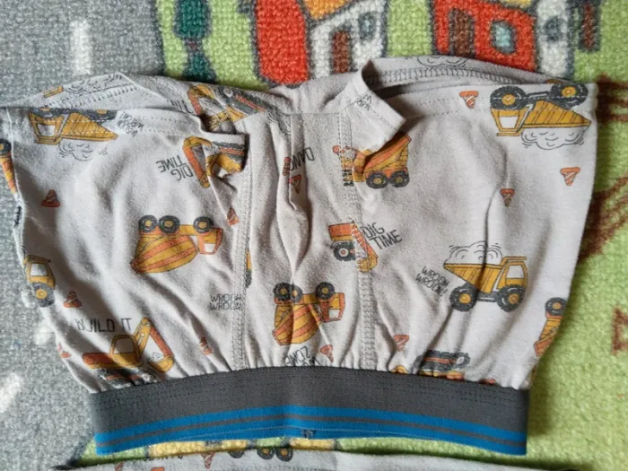 Ensemble maillot de corps et boxer engin de chantier taille 98-104 cm, 2-4 ans - photo numéro 3