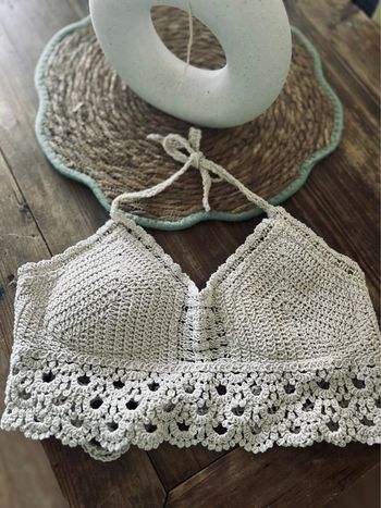 Jolie Haut maillot en crochet taille S/M neuf