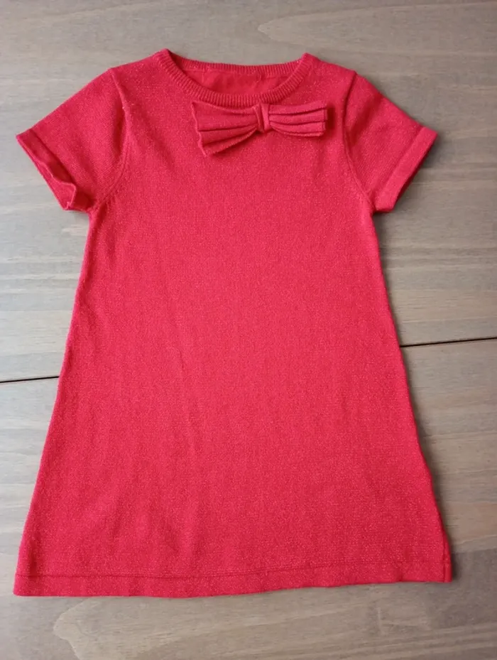 Robe rouge scintillante/ bébé/ 36 mois