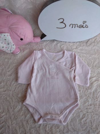 Body croisé manches longues Fille 3 mois lapin first Chicco