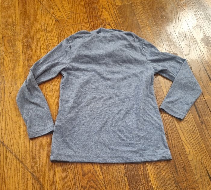 polo manches longues garçon bleu tex basic taille 5/6ans - photo numéro 3