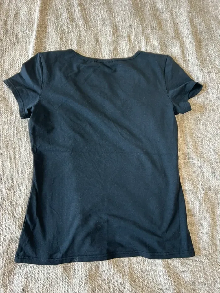 T-shirt noir à strass Liu Jo – Taille L - photo numéro 2