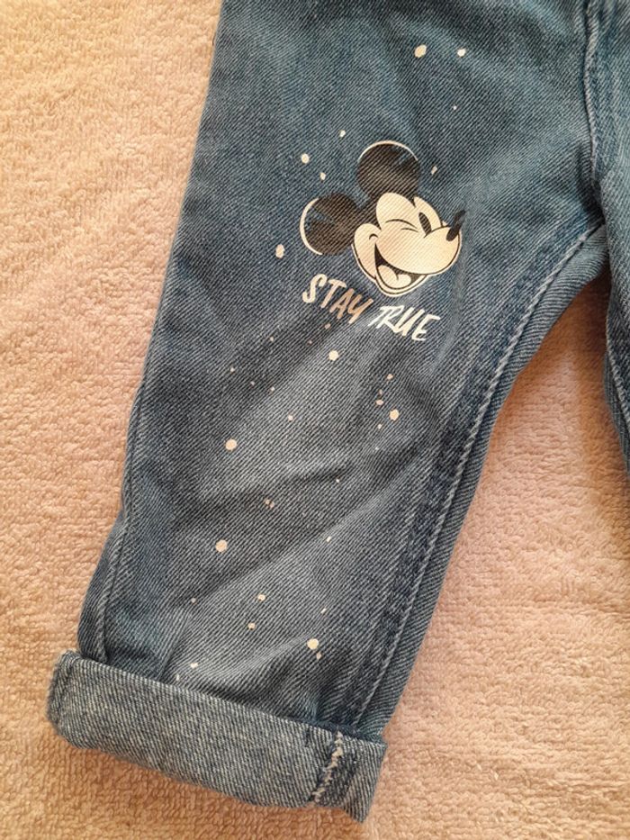 Jeans mickey 12mois neuf avec étiquette - photo numéro 3