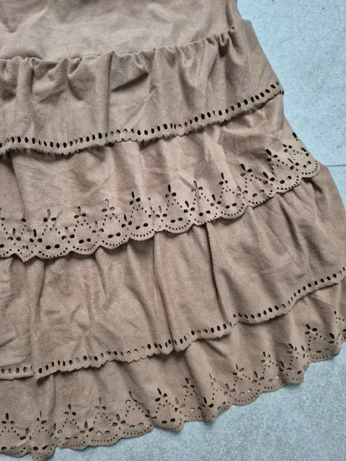 Jupe effet daim volantée mim - photo numéro 2