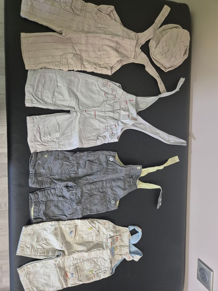 Lot de 4 salopettes 3mois