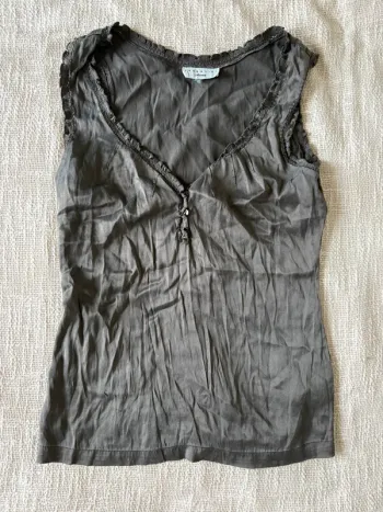 Débardeur essentiel marron soie