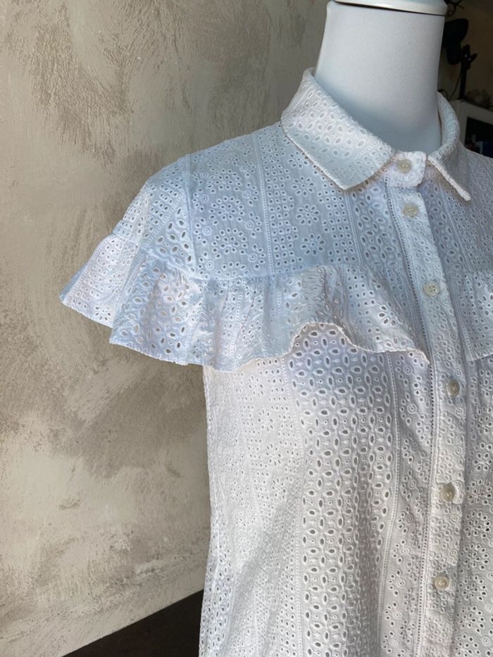Chemisette en dentelle anglaise blanche Opullence T1 - photo numéro 3