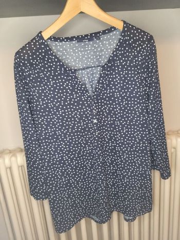 Blouse kiabi marine à pois