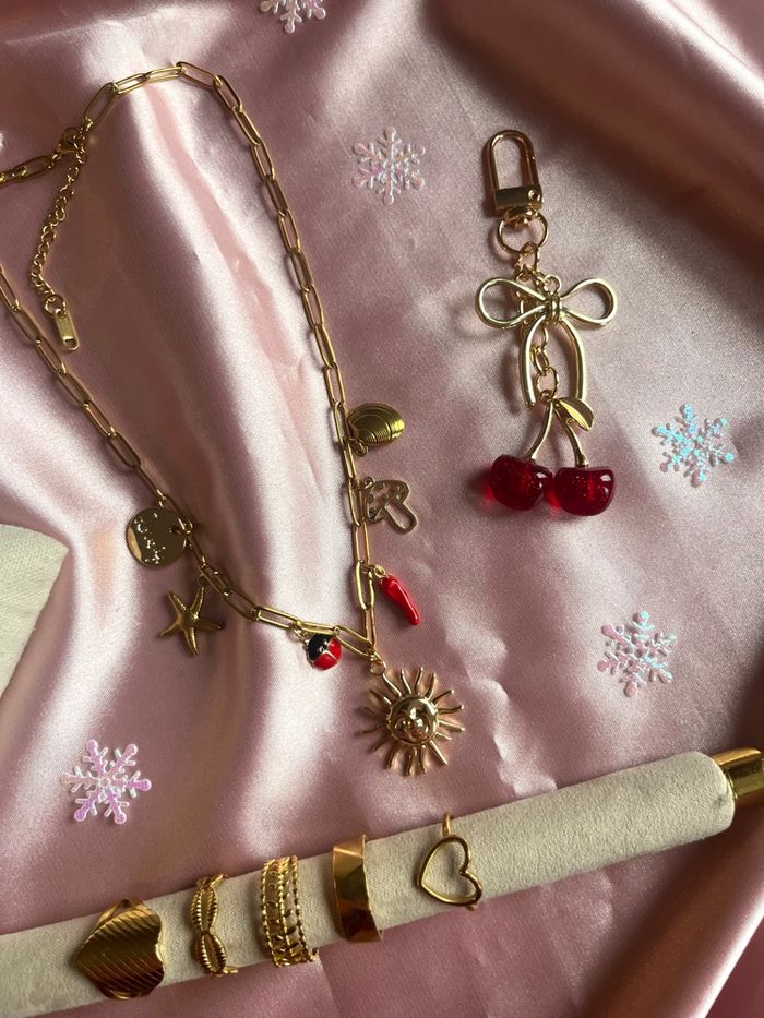 Box bijoux, acier inoxydable, ajustable, tendance, collier, bracelet, bague, porte clé - photo numéro 4