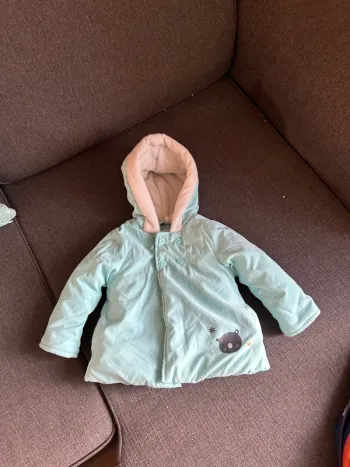 Manteau bébé mixte 9 mois orchestra, turquoise, neuf