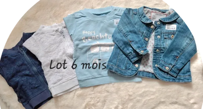 Lots de 4 hauts taille 6 mois