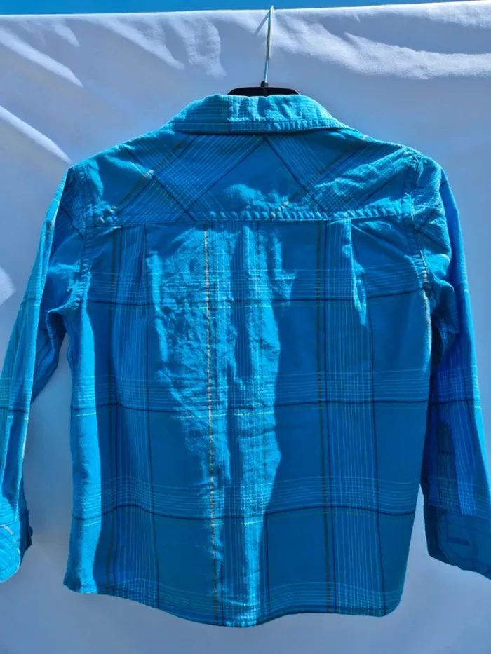 Chemise bleue a carreaux - photo numéro 3