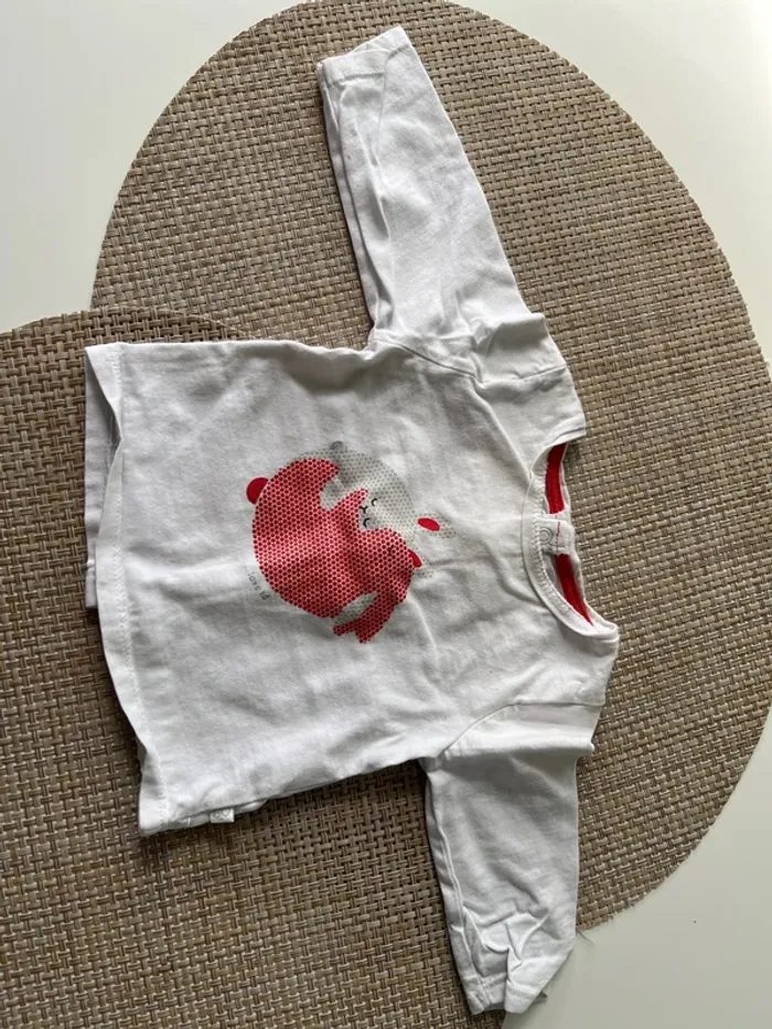 Tee shirt manches longues Obaibi 3 mois