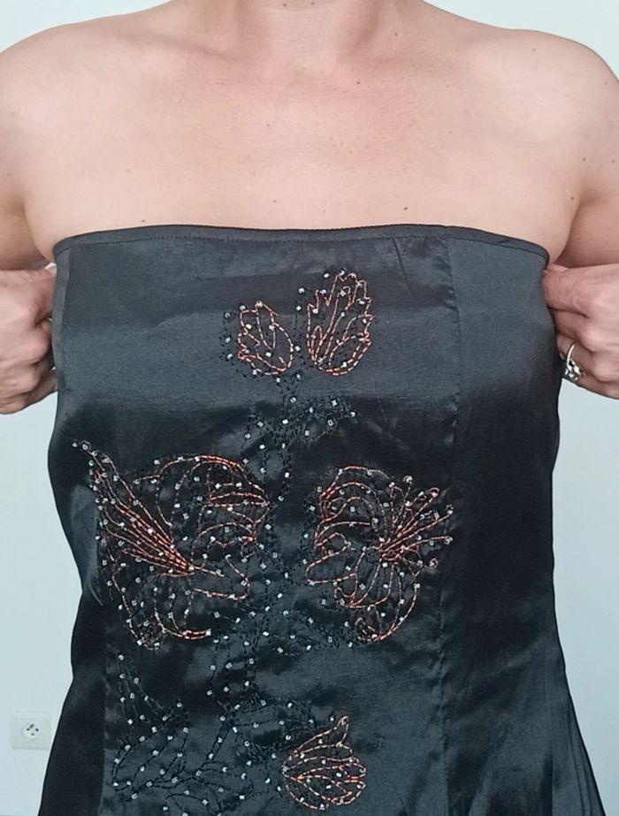 Robe cocktail bustier longue taille 44 - photo numéro 8