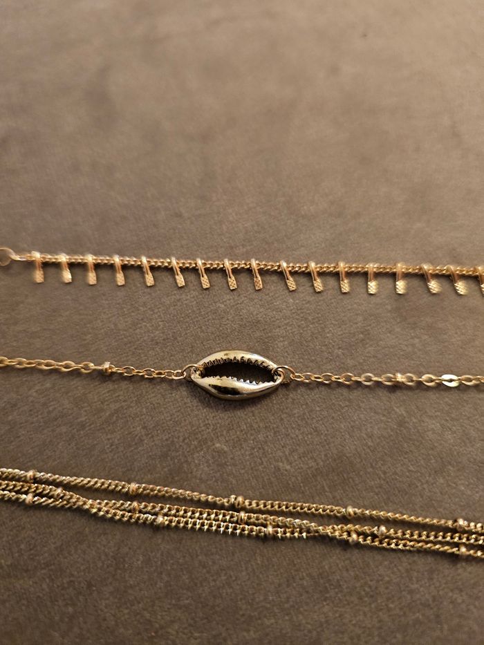 Lot 3 bracelets acier