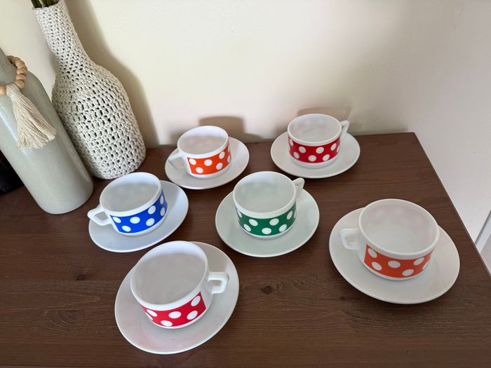 Ensemble de 6 tasses et 6 soucoupes Arcopal - photo numéro 4