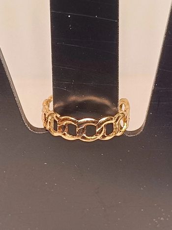 Bague ajourée anneau doré ajustable