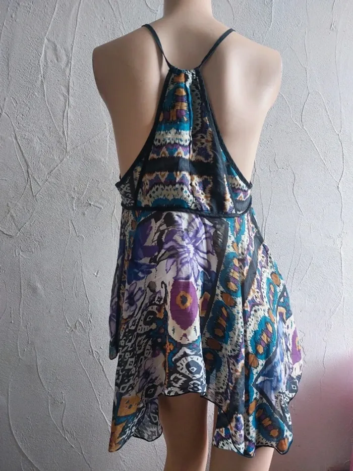 Blouse d'été légère à motifs colorés Taille M - photo numéro 4