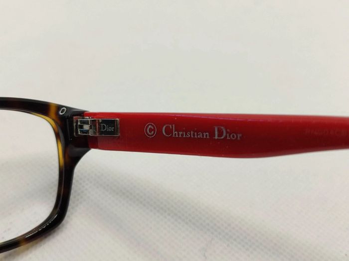 Lunettes de vue Christian Dior CD3202 en acetate Noir et rouge - photo numéro 4