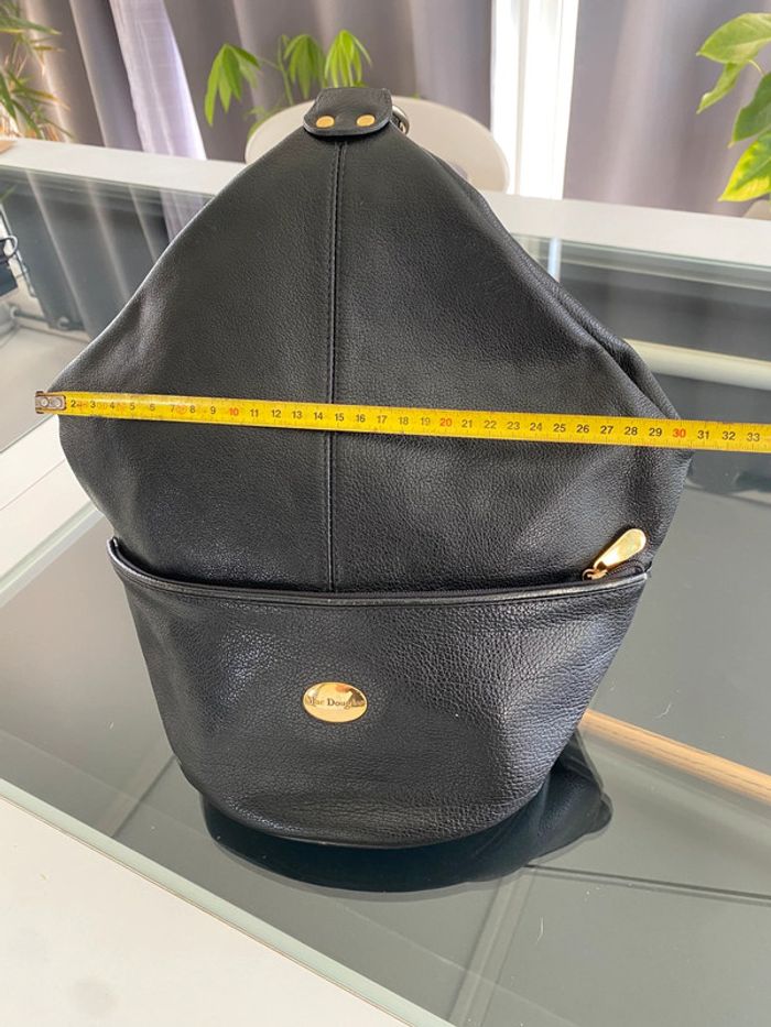 Sac Mac Douglas cuir noir porté épaule - photo numéro 9