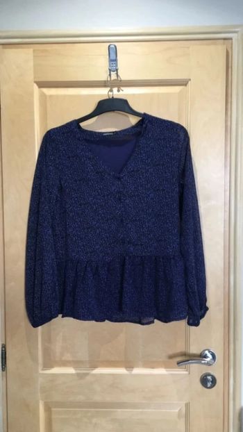 Blouse en voile marine in extenso