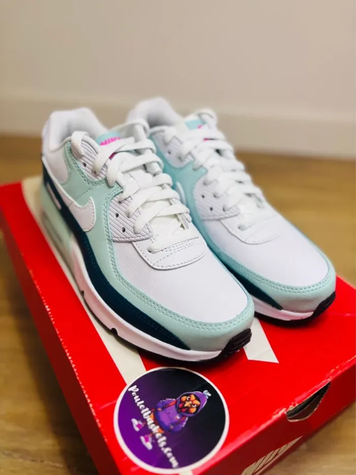 Nike Air Max 90 LTR Mint Jade Ice White Taille 38 - photo numéro 3