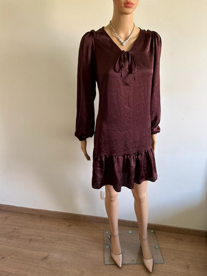 Robe figue neuve à manches longues Naf Naf taille 38 (valeur 60€) - photo numéro 4