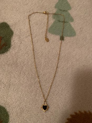 Collier cœur mystique noir