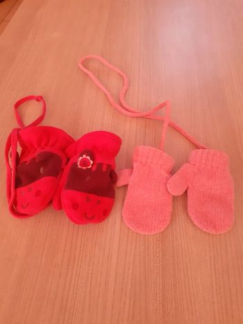 Lot de 2 paires de gants bébé