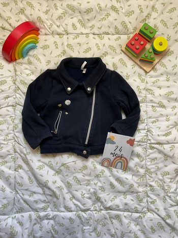 veste zippé bleu marine orchestra 23 mois