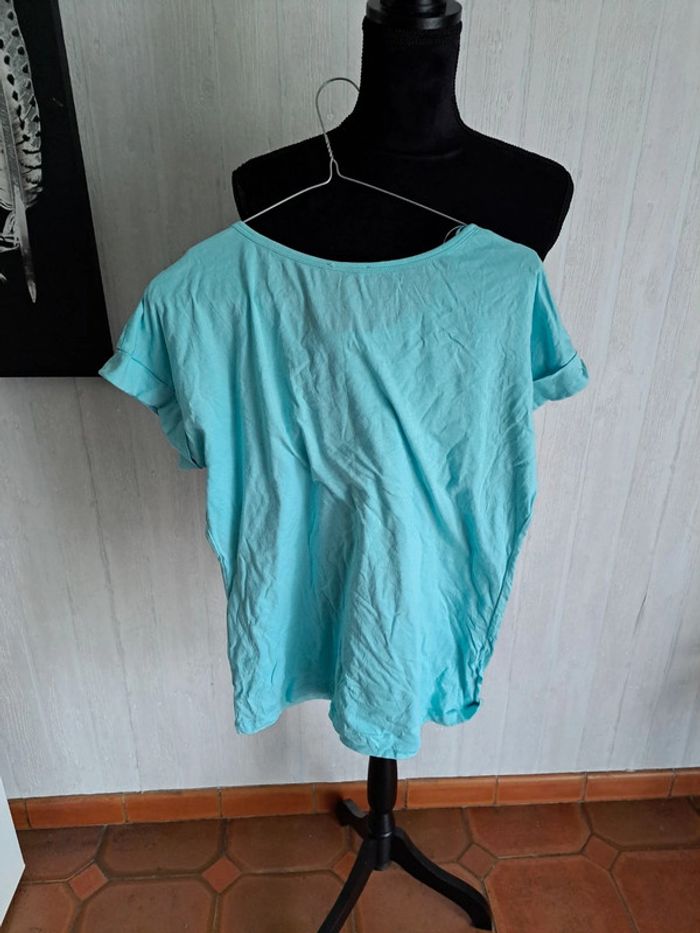 tee-shirt turquoise - photo numéro 4