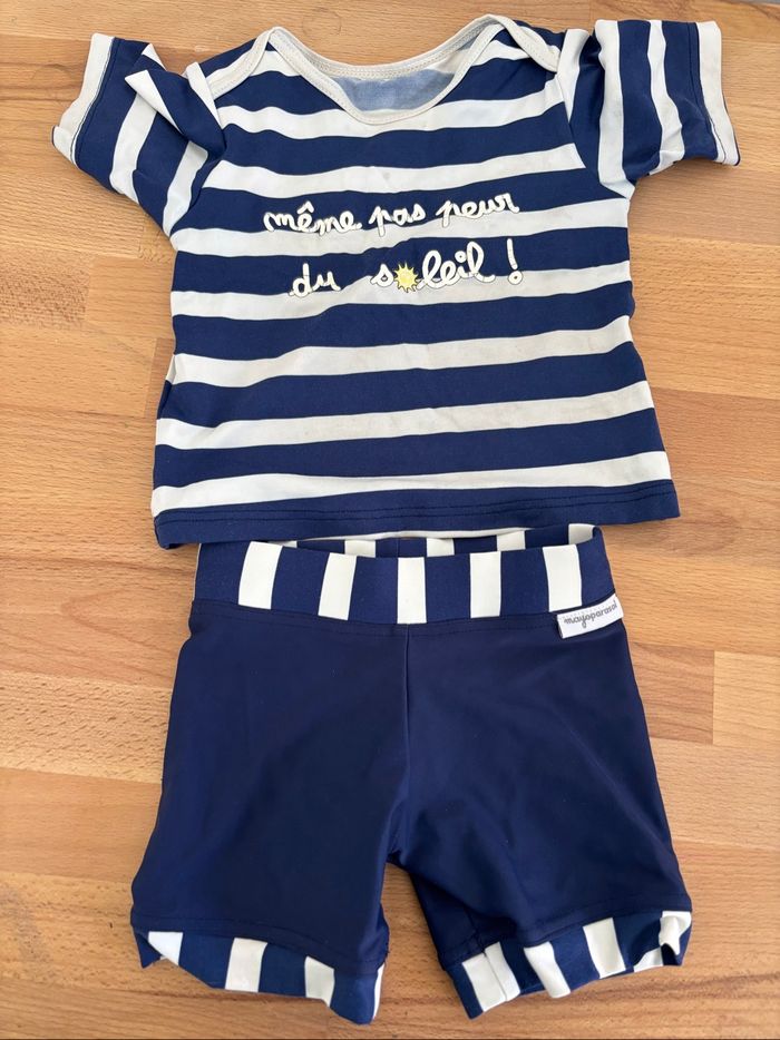 T-shirt et short de bain 12/18m Mayoparasol