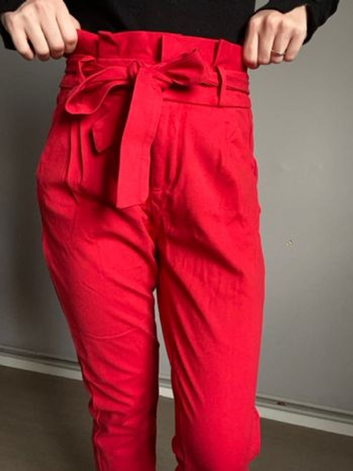 Pantalon tailleur vero moda rouge taille xs - photo numéro 4