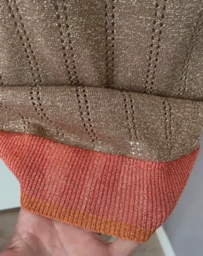 Hod pull doré, pailletée, femme, taille L/40 - photo numéro 2