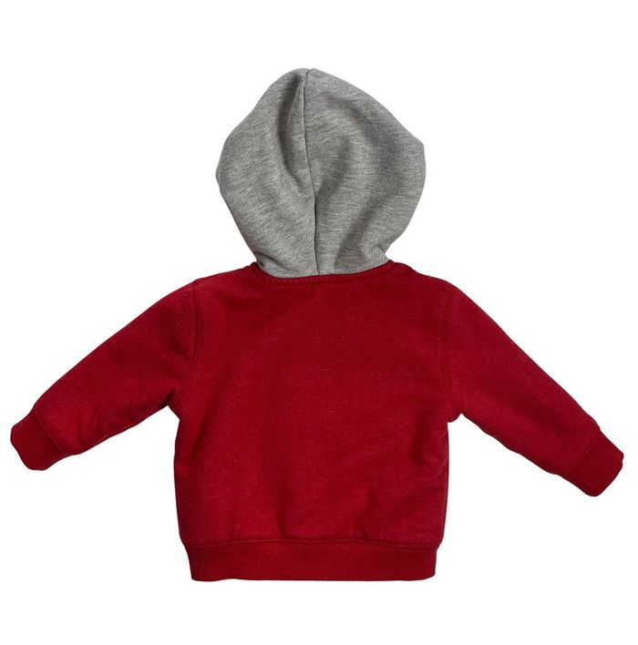 Gilet chaud à capuche rouge et gris GAP pour bébé 12-18 mois - photo numéro 2
