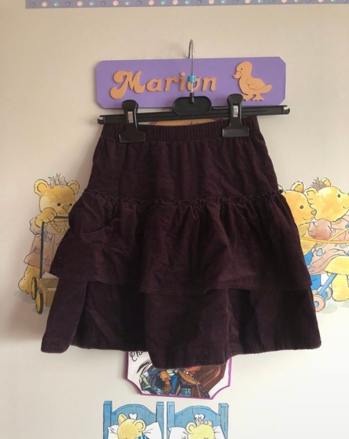 Jupe prune, taille 3 ans, marque Mila Blue.