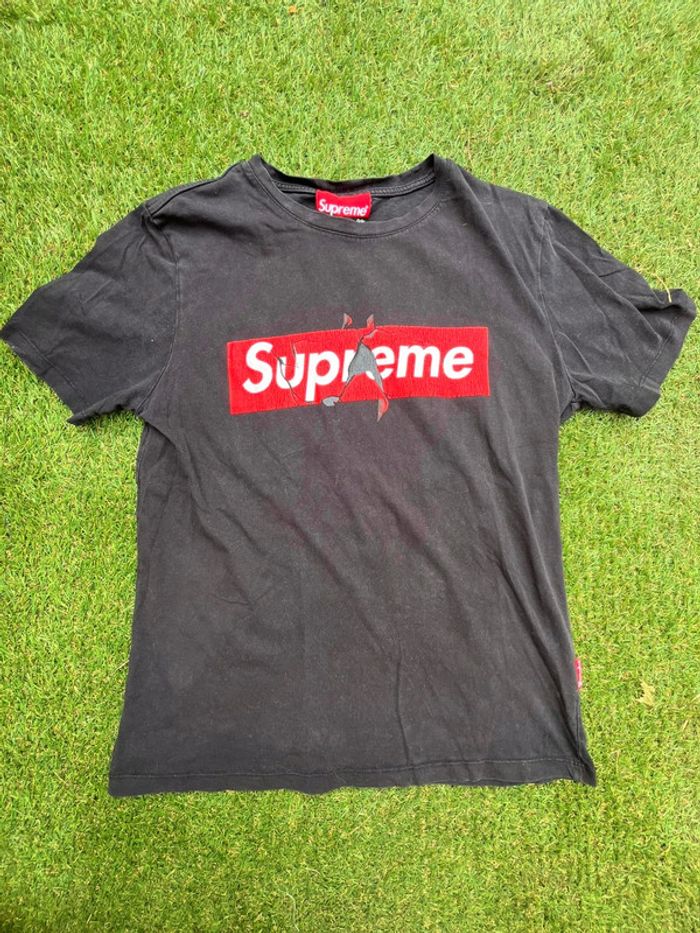 T-shirt Supreme noir “Box Logo brisé” - Taille S - photo numéro 2