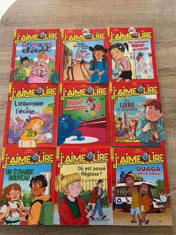 Lot de 9 j’aime lire