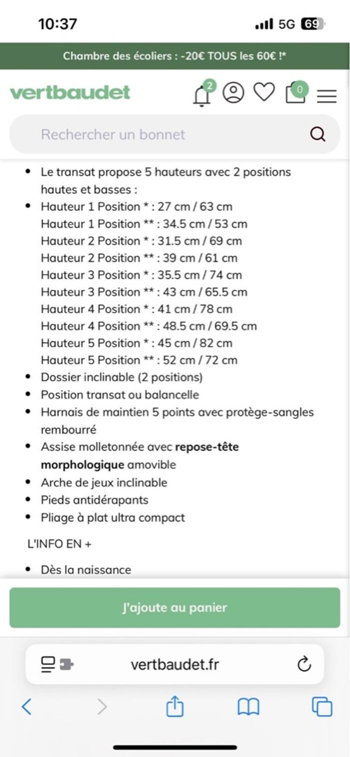 Transat en bon état général badabulle - photo numéro 6