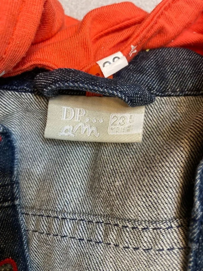 Veste en jean coton bleu avec capuche DPAM 2 ans / 24 mois - n86m - photo numéro 5