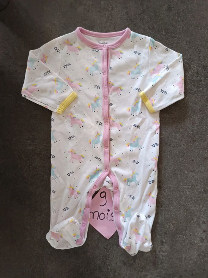 Pyjama léger licorne 9 mois