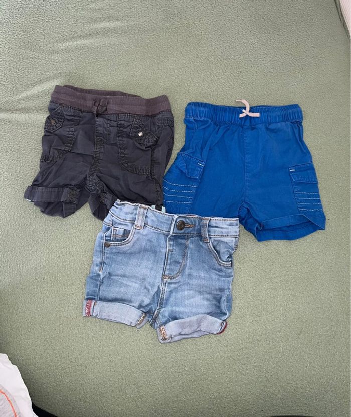 Lot de 3 shorts garçon 9 mois