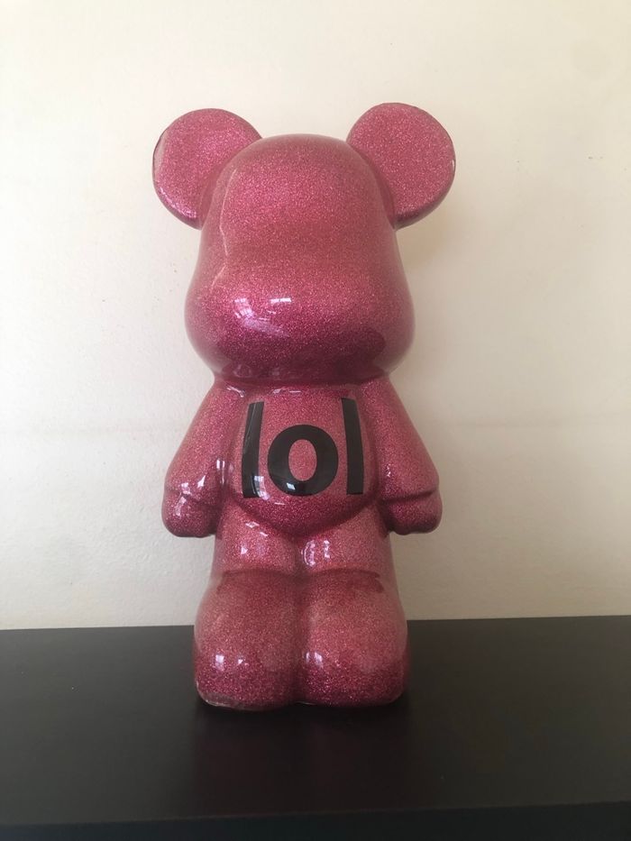 Ours rose pailleté et noir »Funky Bears »LOL