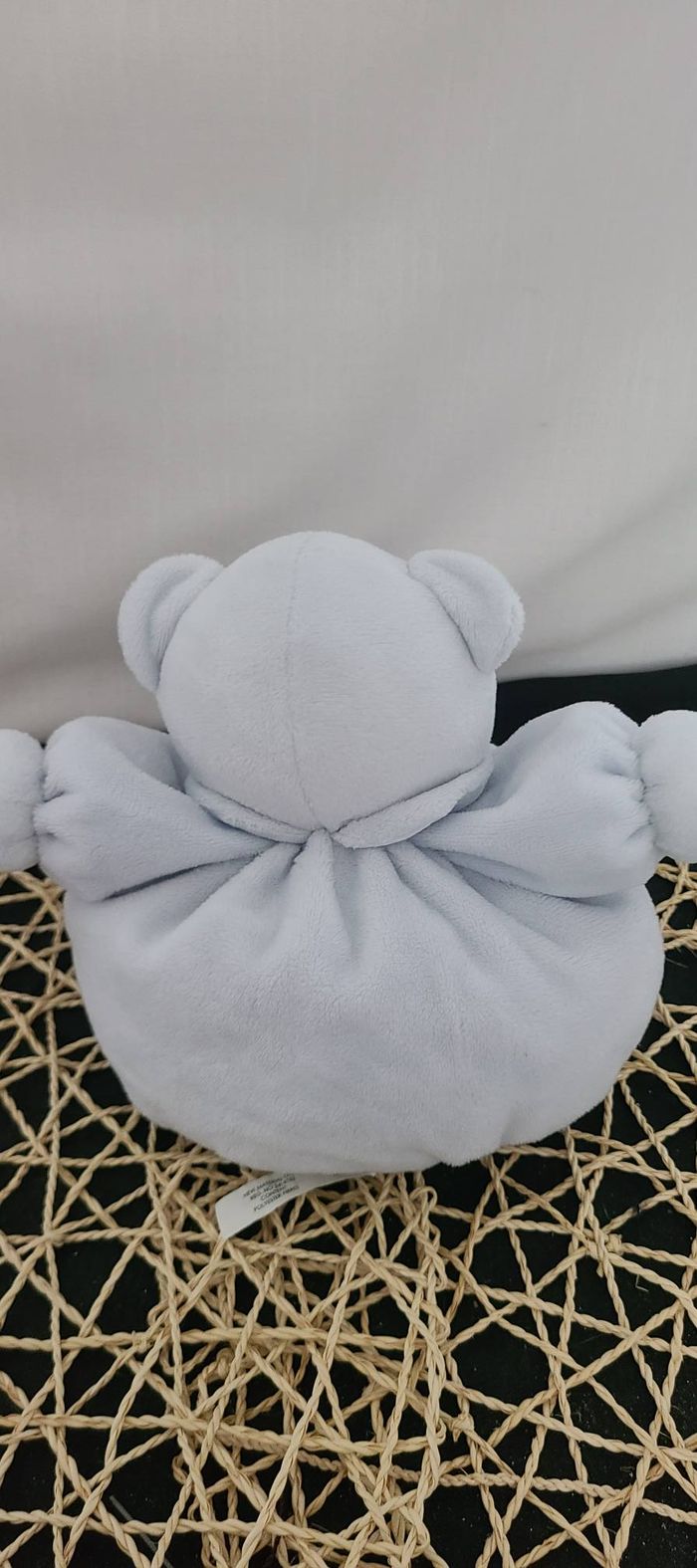 Peluche boule ours KALOO Perle bleu clair p'tit ourson 18 cm - photo numéro 4